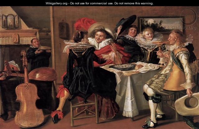 Merry Company at Table - Dirck Hals