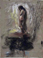 Study of a Nude Girl - Antonio Mancini