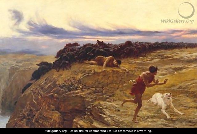 The Miracle of the Gaderene Swine - Briton Rivière