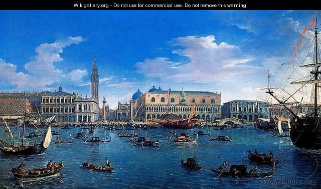 Venice seen from the island of St. Giorgio - Caspar Andriaans Van Wittel
