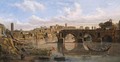 Rome, View of the River Tiber with the Ponte Rotto and the Aventine Hill - Caspar Andriaans Van Wittel