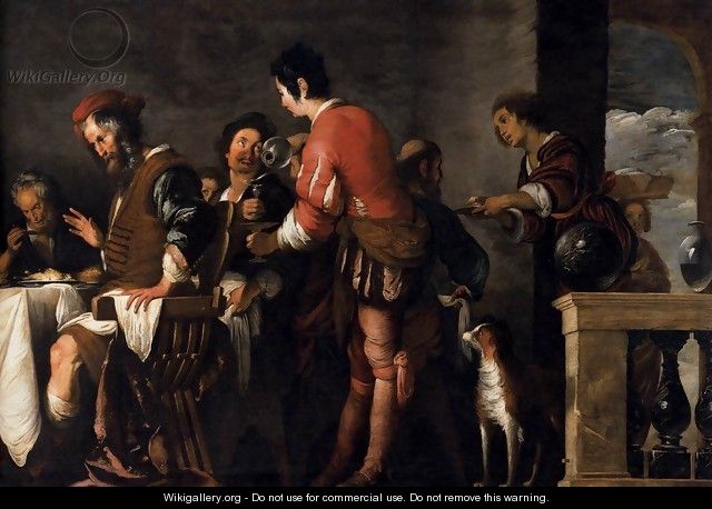 Banquet at the House of Simon (detail 1) - Bernardo Strozzi