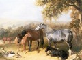 Mares and Foals in a Landscape - John Frederick Herring Snr