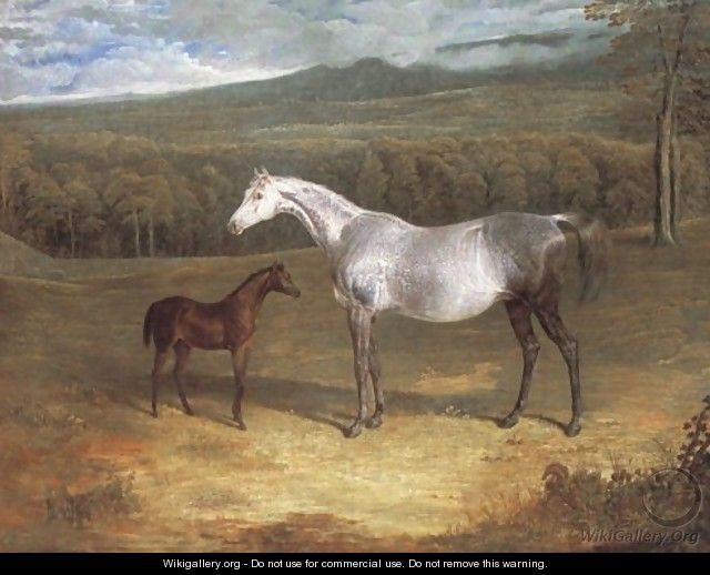 Jack Spigot Foal With Mother 1818 - John Frederick Herring Snr