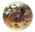 Hen With Chicks and Pigeons - John Frederick Herring Snr