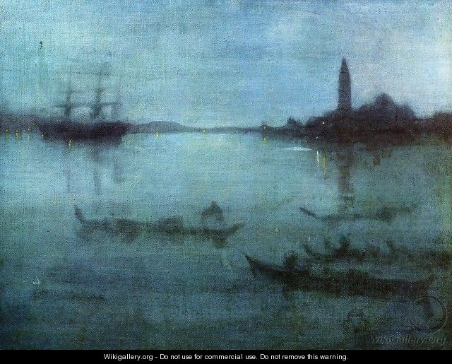 Nocturne in Blue and Silver, The Lagoon, Venice - James Abbott McNeill Whistler