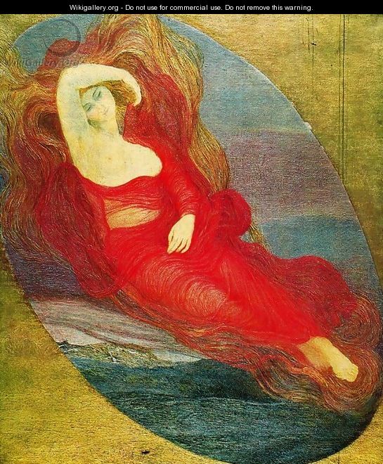 Goddess of love (angel of love. Pagan goddess) - Giovanni Segantini
