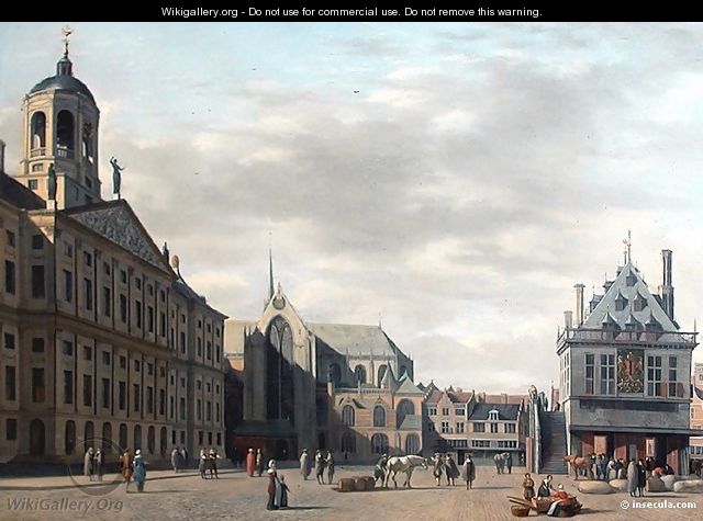 View from the Dam Square in Amsterdam - Gerrit Adriaensz Berckheyde