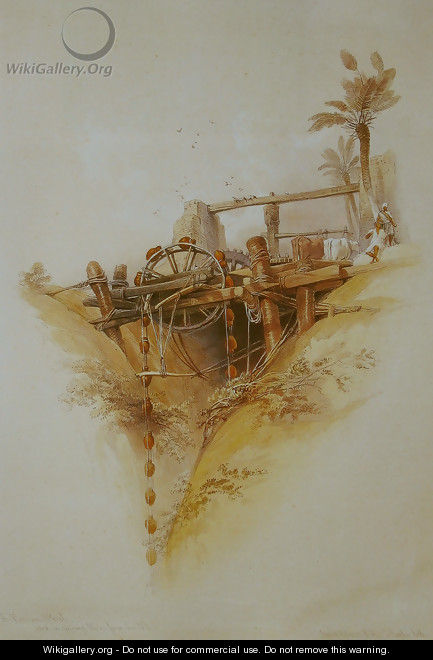 05 Persian Wheel used for drawing water from the Nile - David Roberts