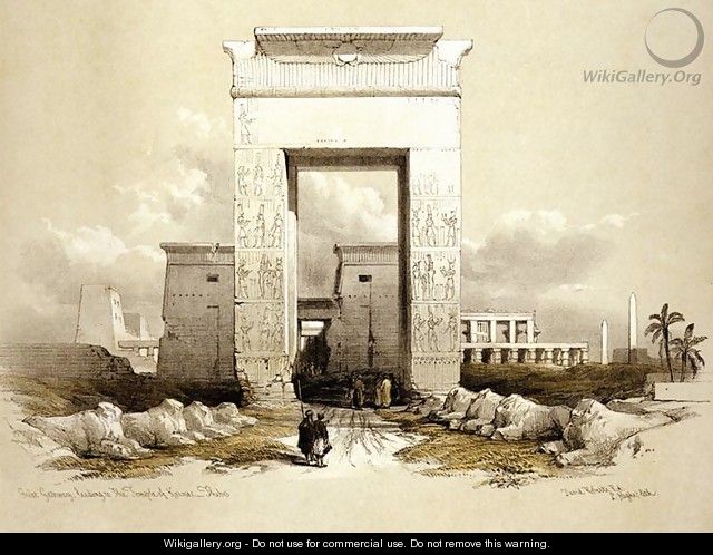 01 Great Gateway leading to the Temple of Karnac, Thebes for Eygpt and Nubia - David Roberts