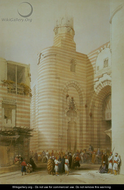 The gate of the Metwalis, or Bab Zuweyleh, Cairo - David Roberts