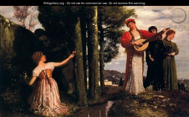 Look, any laughs to the plains! (Souvenir de San Domenico) - Arnold Böcklin