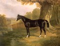 A Dark Hunter in a River Landscape 1832 - John Frederick Herring Snr