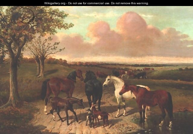 Horses Cattle and Goats - John Frederick Herring, Jnr.