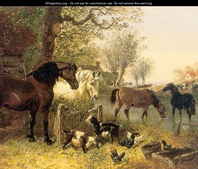 Horses and Farmyard Animals II - John Frederick Herring, Jnr.