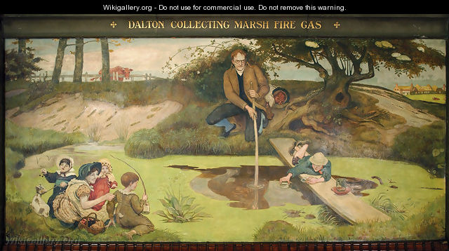 Dalton collecting Marsh-Fire Gas - Ford Madox Brown