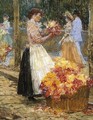 Woman Sellillng Flowers - Childe Hassam