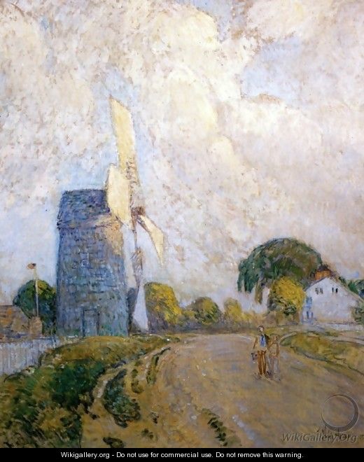 Windmill at Sundown, East Hampton - Childe Hassam