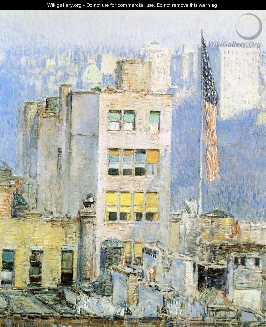 The Flag, Fifth Avenue - Childe Hassam