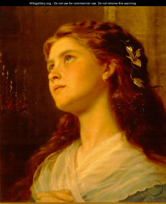 Portrait Of Young Girl - Sophie Gengembre Anderson