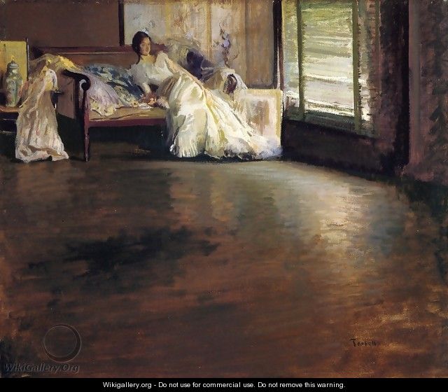 Across the Room (aka By the Window or Leisure Hour) - Edmund Charles Tarbell