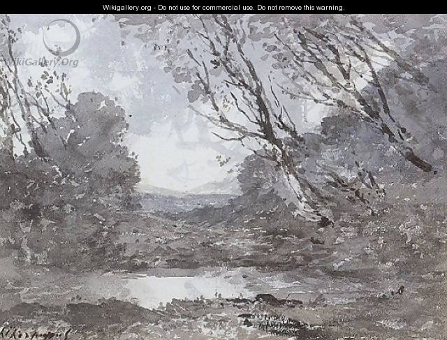 Woodland Landscape with a Pond - Henri-Joseph Harpignies