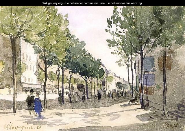 Un boulevard à Paris - Henri-Joseph Harpignies