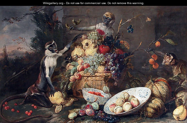 Monkeys fruit thieves - Frans Snyders
