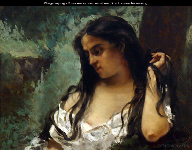 Gypsy in Reflection - Gustave Courbet