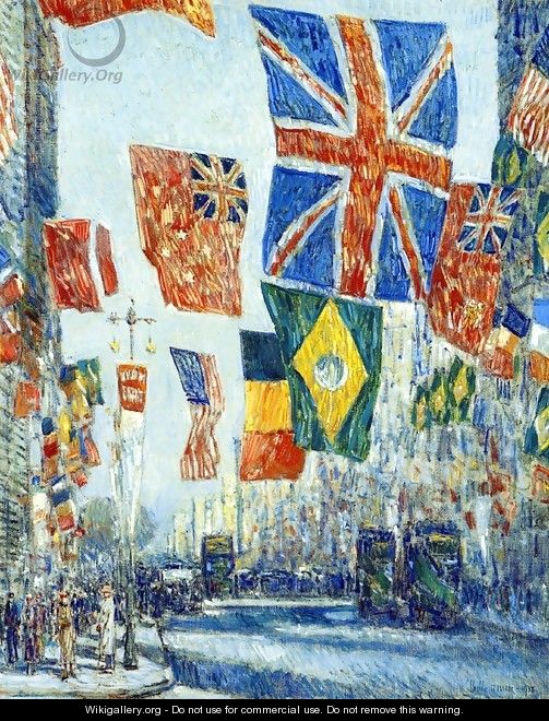 Avenue of the Allies, Great Britain, 1918 - Childe Hassam
