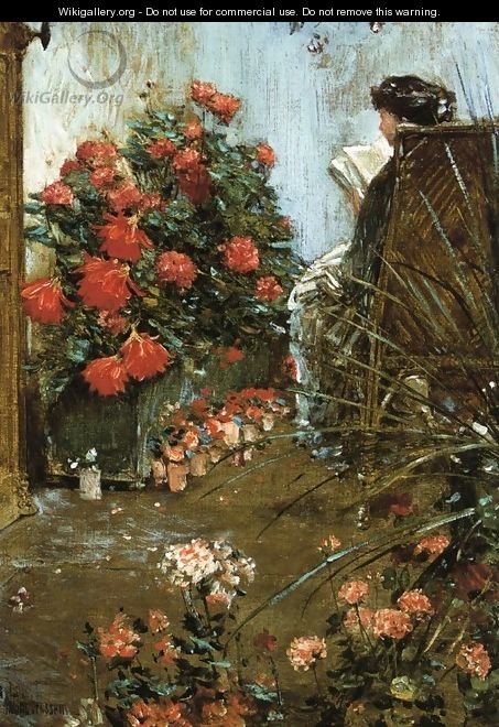In the Garden at Villers-le-Bel - Childe Hassam