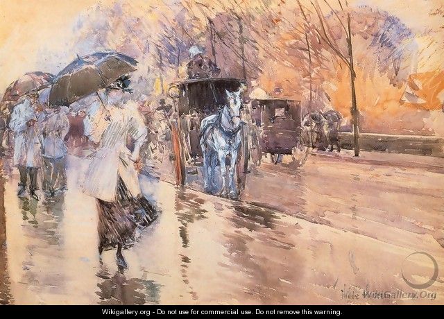 Rainy Day on Fifth Avenue - Childe Hassam