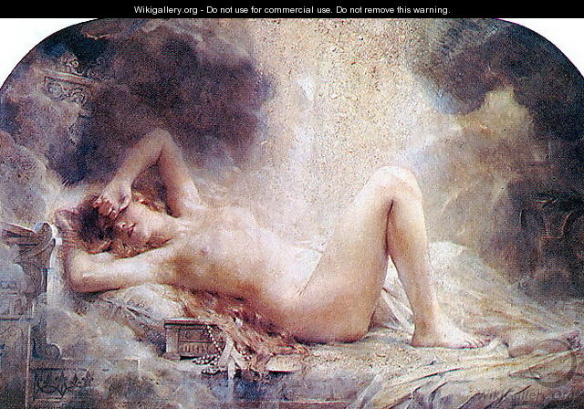 Danäe and the Shower of Gold - Leon Francois Comerre