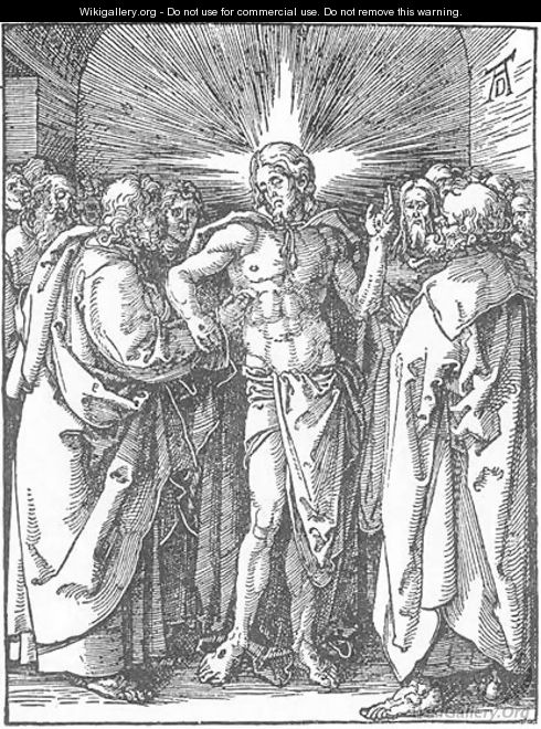 Small Passion, 33. The Incredulity of St Thomas - Albrecht Durer