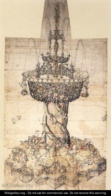 Sketch of a Table Fountain - Albrecht Durer