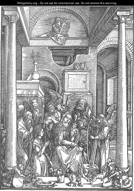 Life of the Virgin, 19. The Virgin Worshipped by Angels and Saints - Albrecht Durer