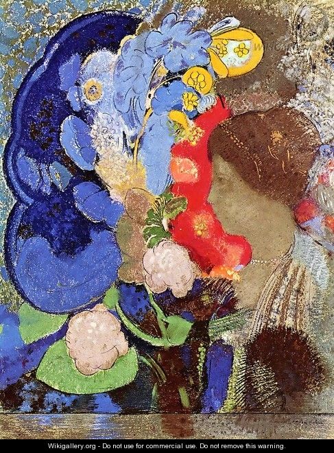 Woman with Flowers - Odilon Redon