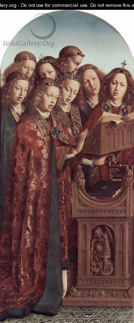 The Ghent Altarpiece, Singing Angels - Jan Van Eyck