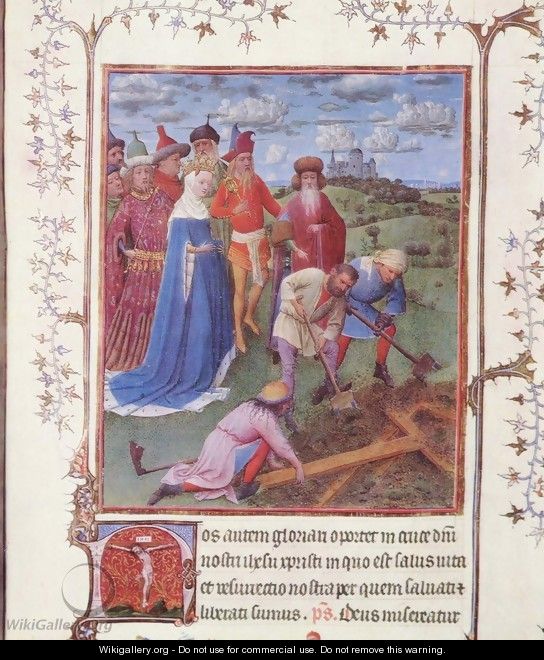 Belles Heures de Notre-Dame (Turin-Mailänder Gebetbuch), Szene, Crusifixion - Jan Van Eyck