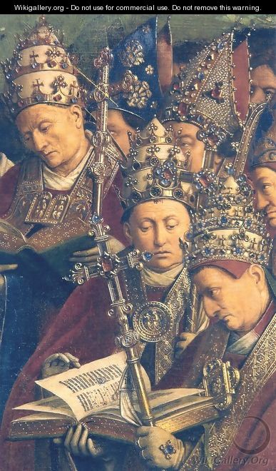 Ghent Altarpiece, Popes and Bishops (detail) - Jan Van Eyck