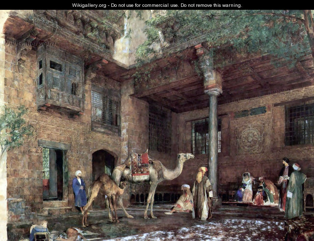 Yard at the home of the painter in Cairo - John Frederick Lewis