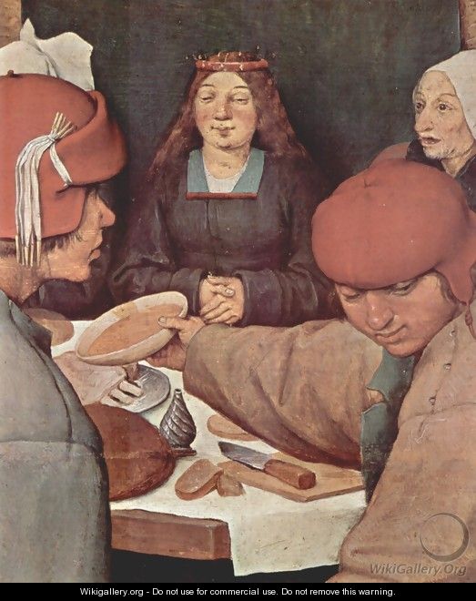 Peasant wedding (detail 3) - Pieter the Elder Bruegel