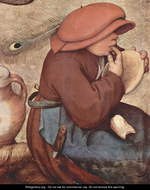 Peasant wedding (detail 2) - Pieter the Elder Bruegel