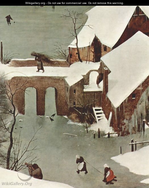 Hunters in the snow (detail 1) - Pieter the Elder Bruegel