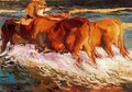 Oxen (Study for 'sun in the afternoon') - Joaquin Sorolla y Bastida