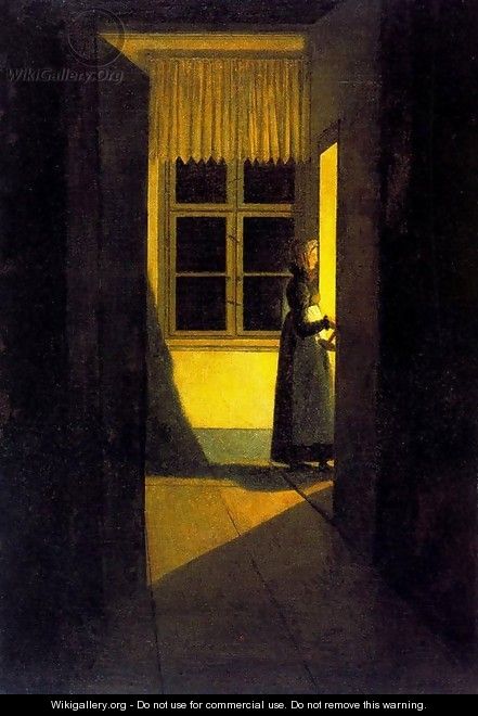 Woman with Candlestick - Caspar David Friedrich