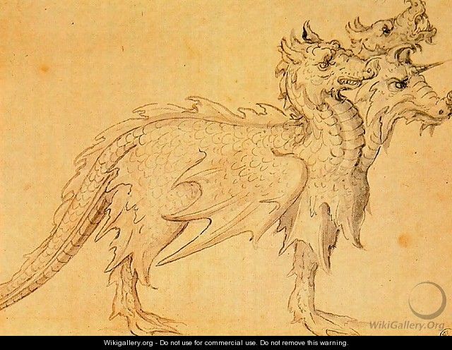 Design of a dragon costume for horse - Giuseppe Arcimboldo