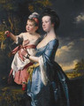 Portrait of Sarah Carver and her daughter Sarah - Joseph Wright