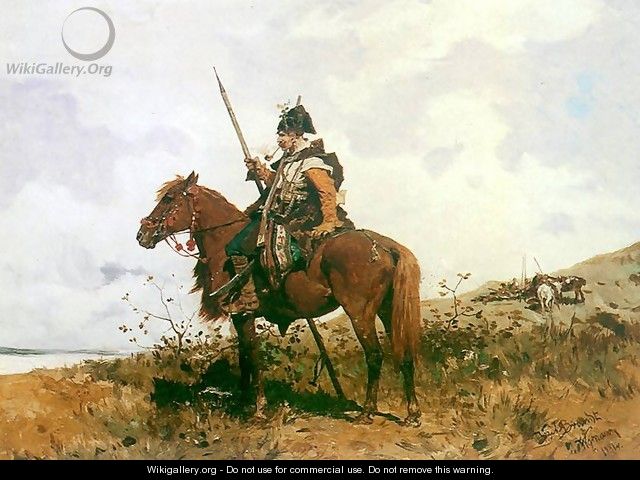 Kozak na koniu 2 - Josef von Brandt