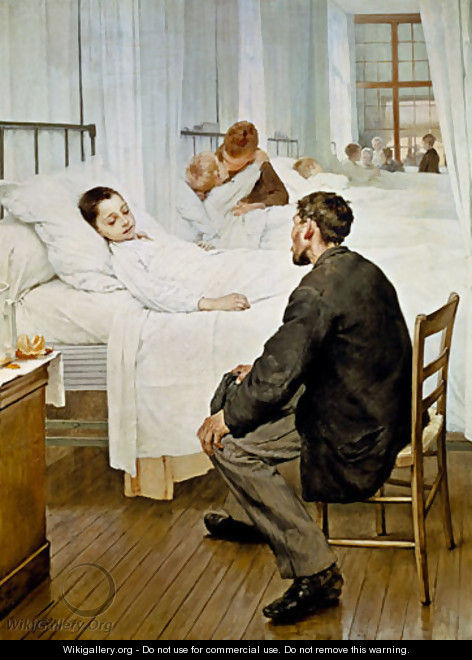 Visiting Day at the Hospital - Henri-Jules-Jean Geoffroy (Geo)